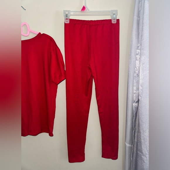 Fashion Nova, girls red matching leggings set size 7 - Picture 7 of 7